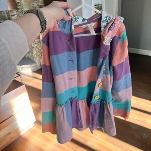Stripe hoodie button down